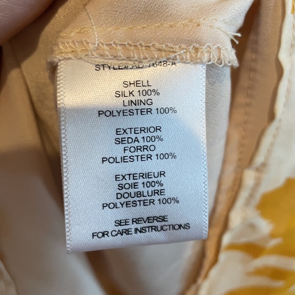 Pretty Aryn K 100% silk (US-Large) tie waist dress with adjustable straps - Picture 4 of 7